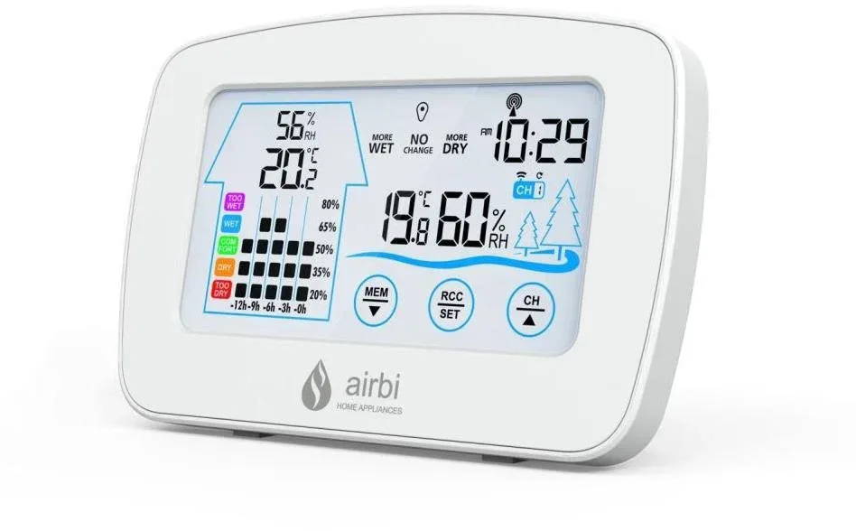 Airbi CONTROL - digitális hőmérő és higrométer vezeték nélküli érzékelővel