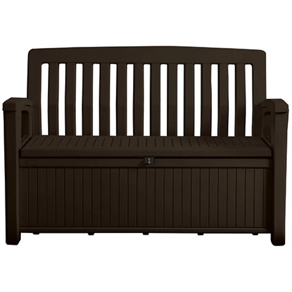 Keter Patio műanyag kerti pad tároló funkcióval, barna - 140 cm