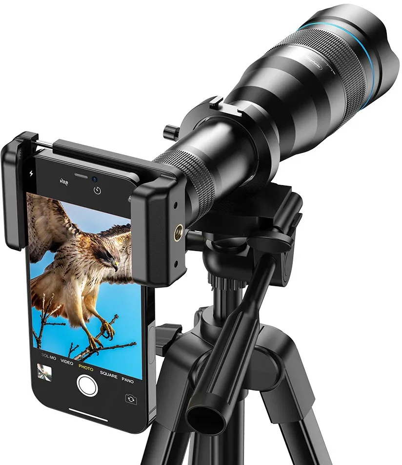 Apexel 60X Telescope Lens with Camera Tripod