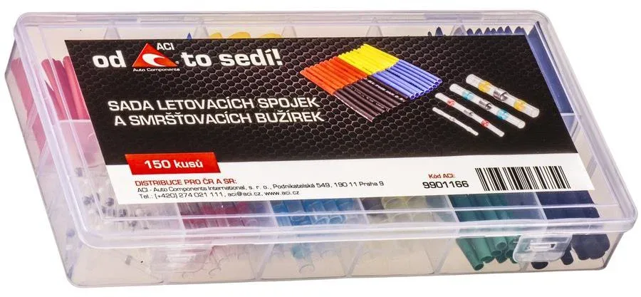 ACI Forrasztó csatlakozó és zsugorcső készlet, 150 db