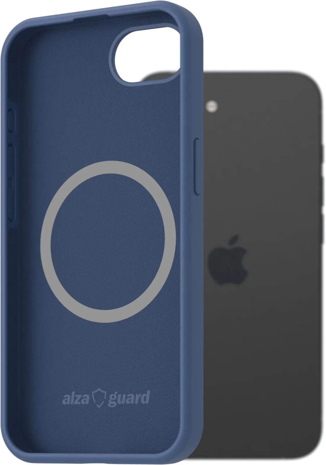 AlzaGuard Silicone Case Compatible with Magsafe iPhone 16e kék tok
