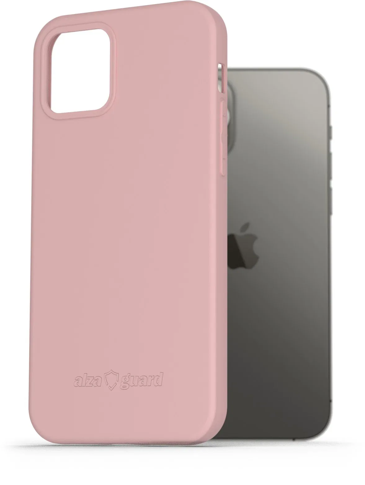 AlzaGuard Matte iPhone 12/12 Pro rózsaszín TPU tok