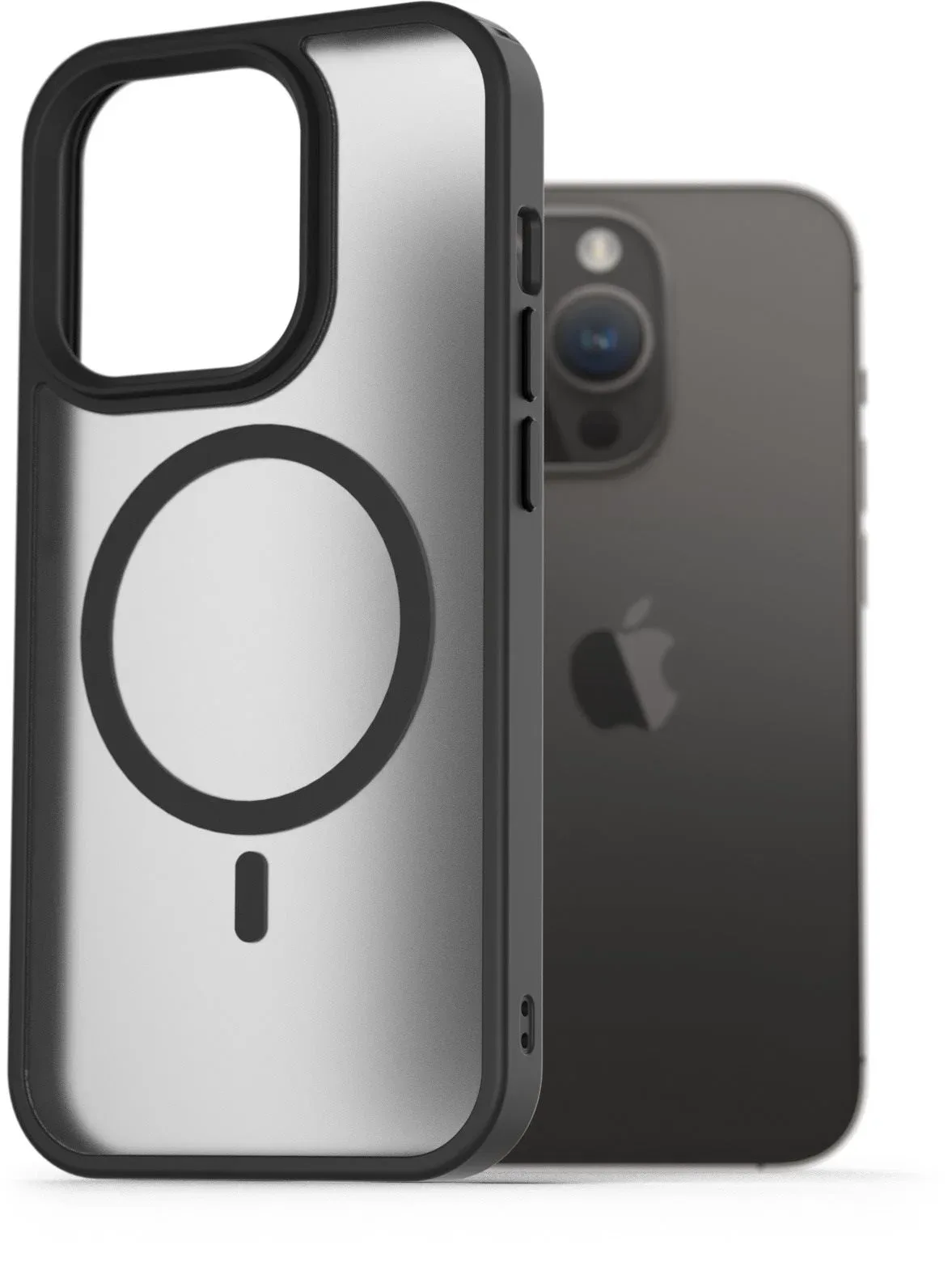 AlzaGuard Matte Case iPhone 14 Pro MagSafe fekete tok