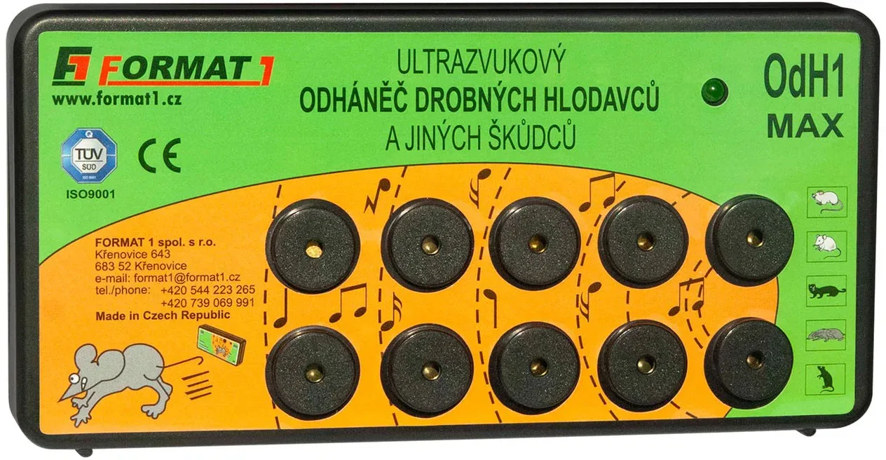 Format1 OdH1/Max Csendes egér- és nyestriasztó, 200 m2, adapter nélkül