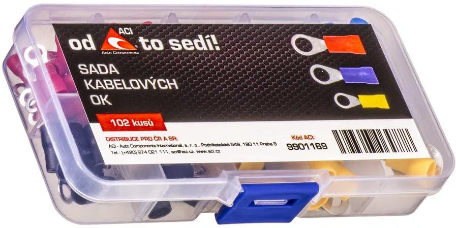 ACI Krimpelhető gyűrűs kábelsaru készlet, 102 db