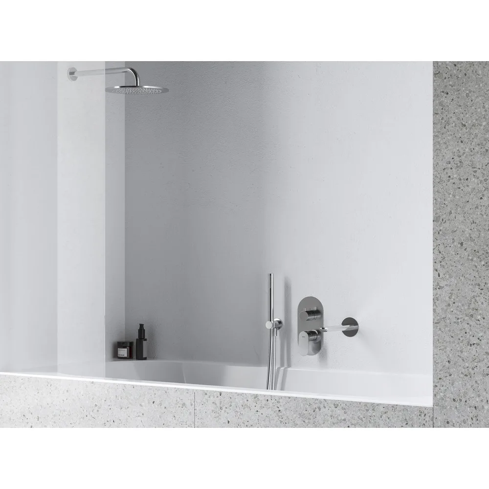 RAVAK X070217 Eleganta falba süllyesztett csaptelep, háromutas, belső egység nélkül EL 068.00CR.O3.RB07F, Chrome