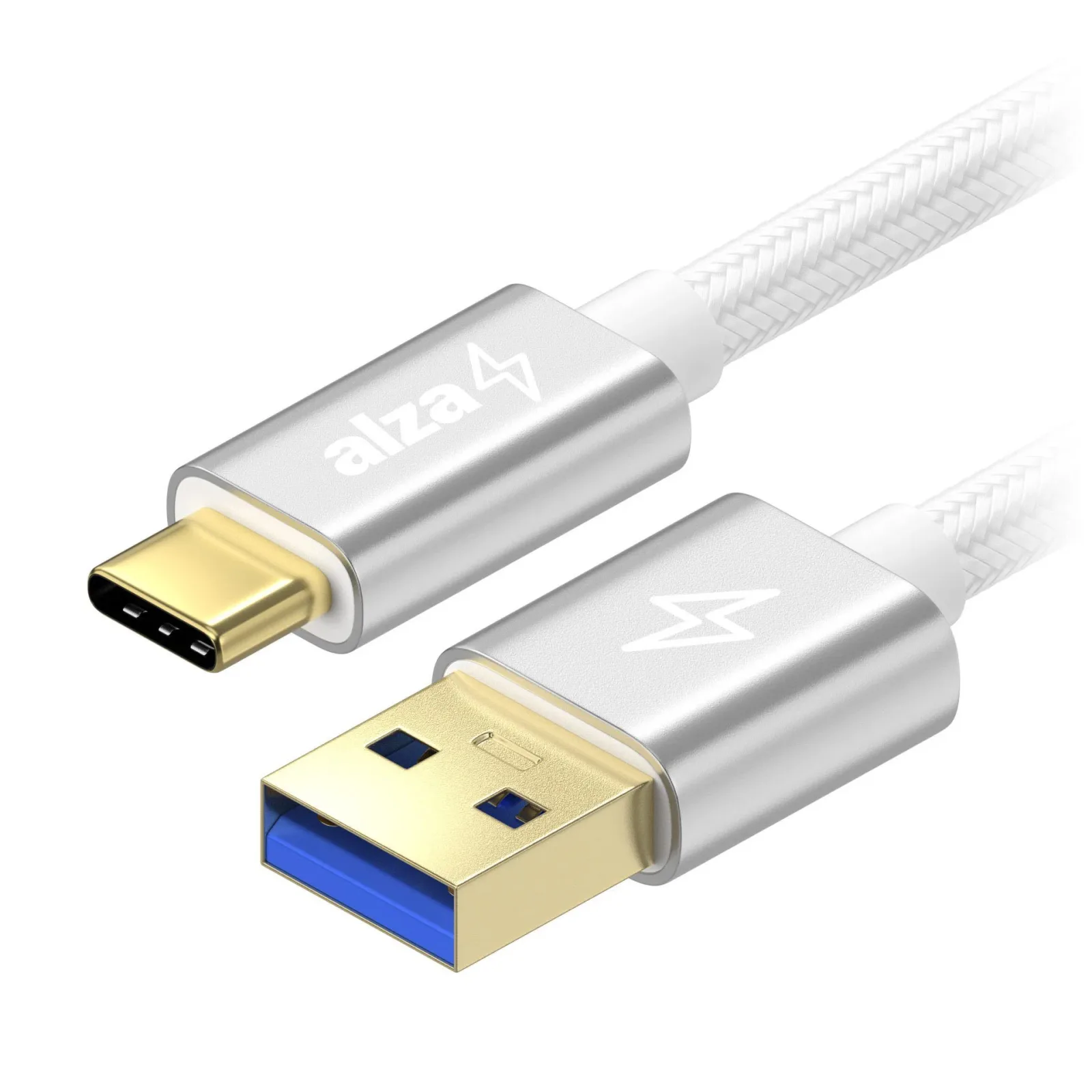 AlzaPower AluCore USB-A to USB-C 3.2 Gen 1 5Gbps 0.5m, ezüst