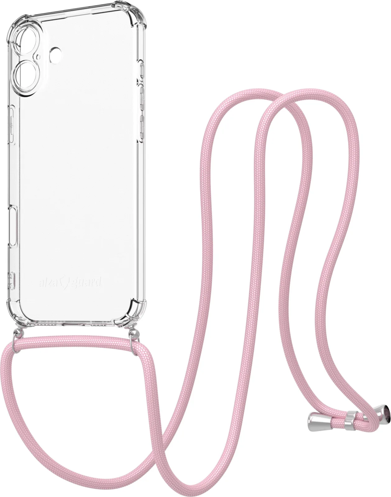 AlzaGuard Luxe Lanyard Case iPhone 16 Plus rózsaszín tok