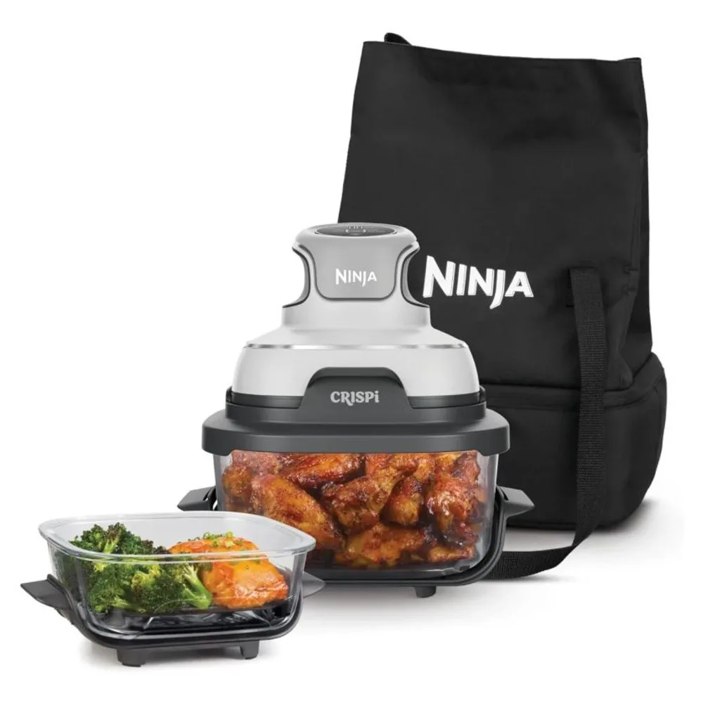 Ninja FN102EU Crispi 4in1 Hordozható Air fryer, üveg + táska - Fehér