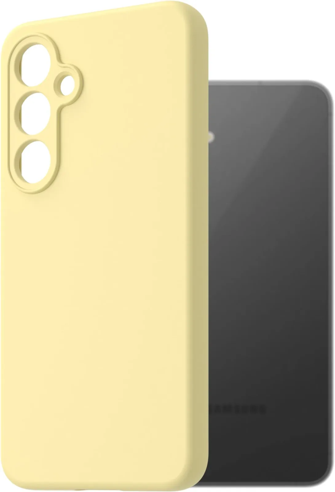 AlzaGuard Premium Silicone Case Samsung Galaxy S24 FE sárga tok