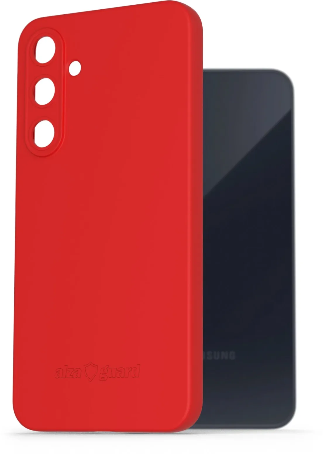 AlzaGuard Matte Samsung Galaxy A55 5G piros TPU tok
