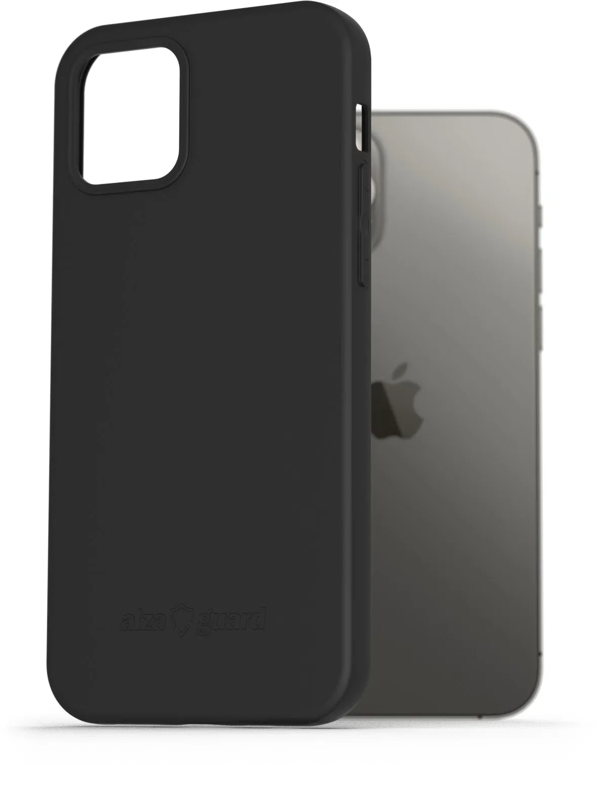 AlzaGuard Matte iPhone 12/12 Pro fekete TPU tok
