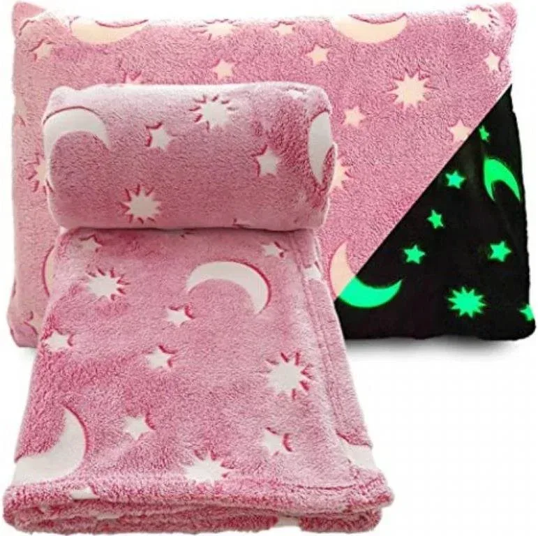 ALUM Soft Dreams Világító mikroszálas takaró, rózsaszín