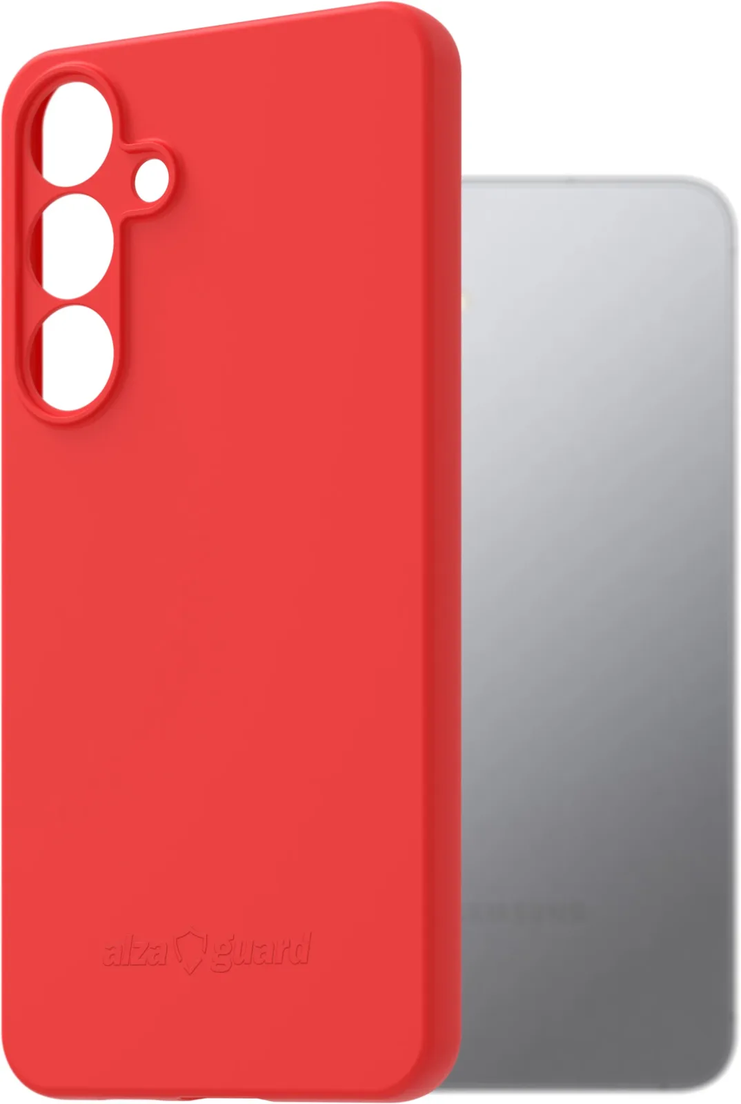 AlzaGuard Matte Case Samsung Galaxy S25+ piros TPU tok
