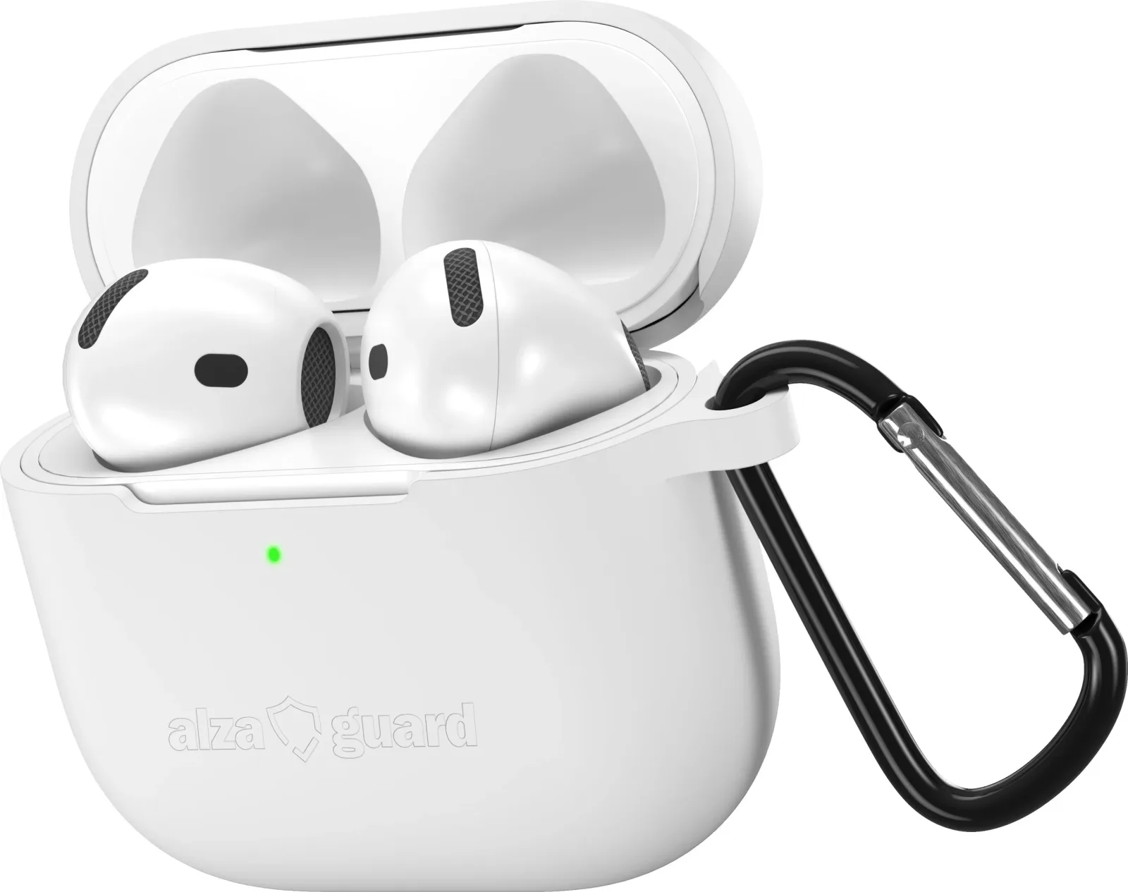 AlzaGuard Skinny Silicone Case Airpods 4 fehér tok