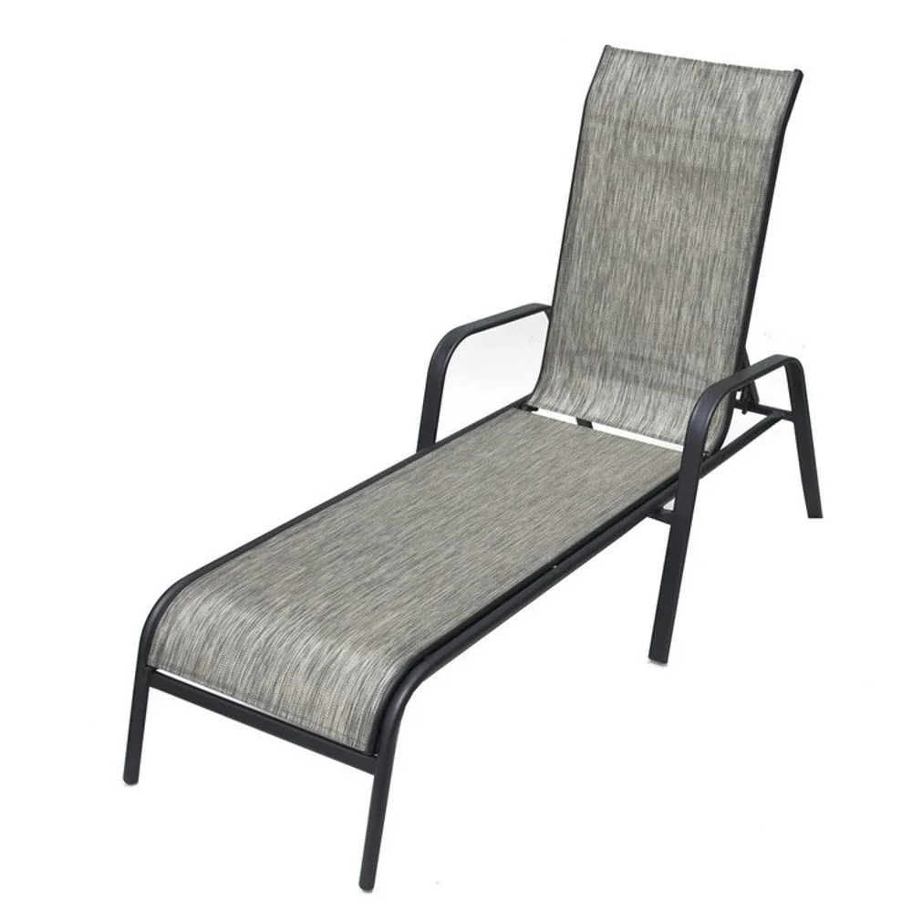Rojaplast Zwc-52 fémből készült állítható kerti nyugágy, 194 cm - szürke