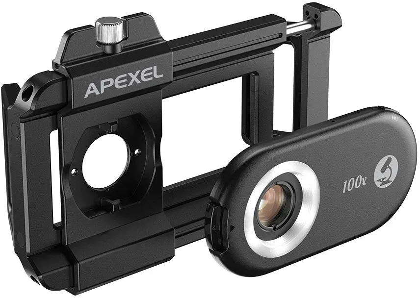 Apexel 100× Microscope Lens with LED Light + UV Light
