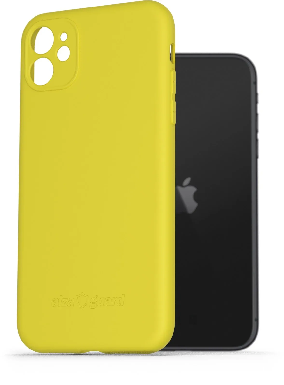 AlzaGuard Matte iPhone 11 sárga TPU tok