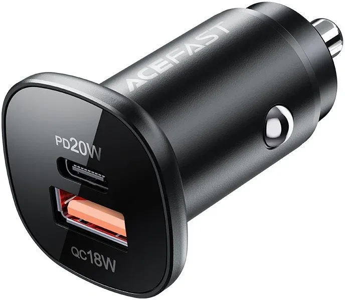 ACEFAST Car Charger (USB-C 20W + USB-A 18W) 38W Black