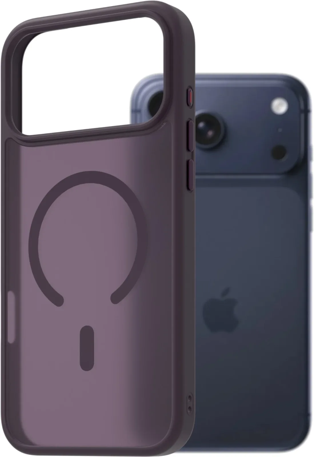 AlzaGuard Matte iPhone 17 Pro Max sötétlila MagSafe tok