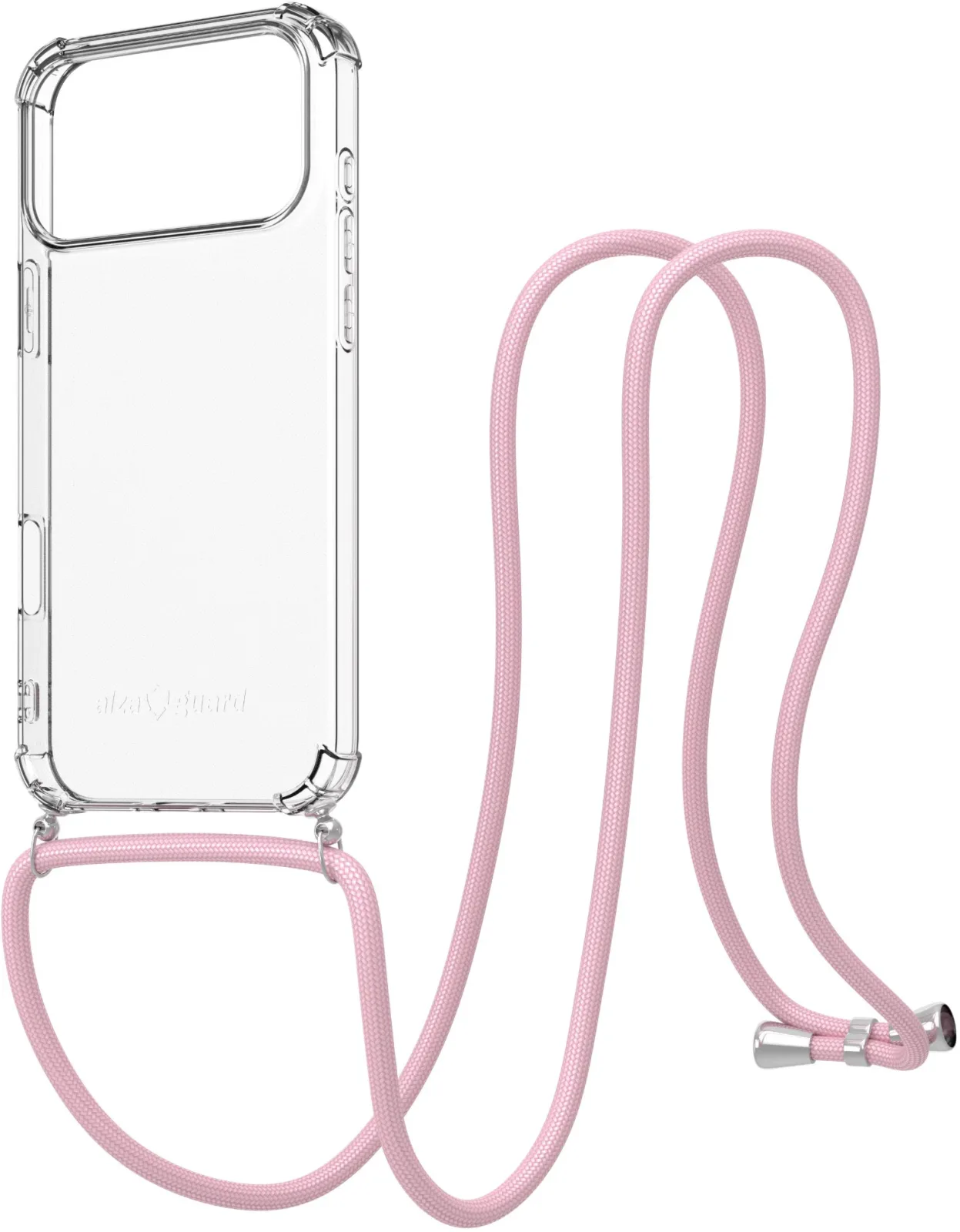 AlzaGuard Luxe Lanyard iPhone 17 Pro Max rózsaszín tok