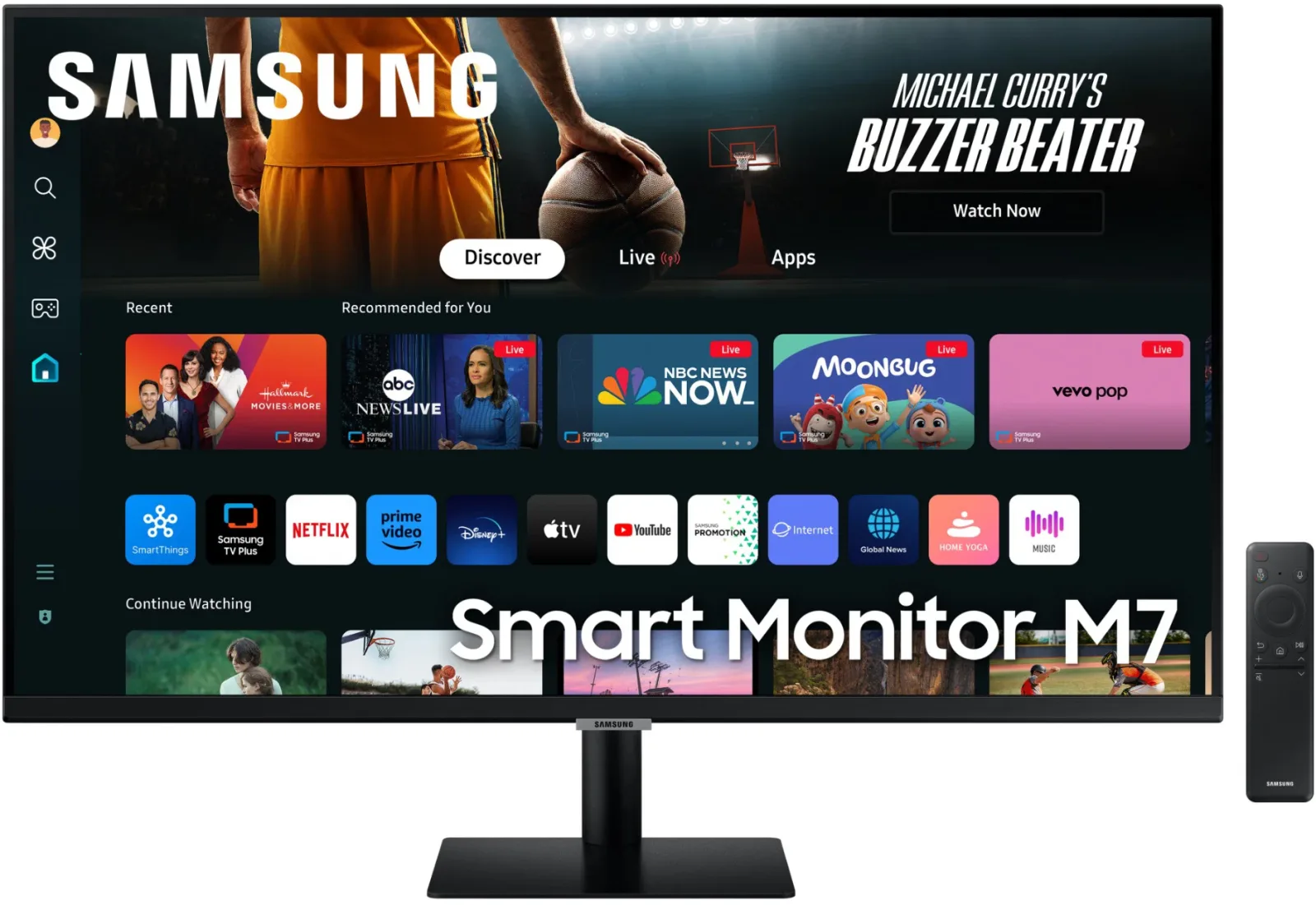32" Samsung Smart Monitor M70D fekete