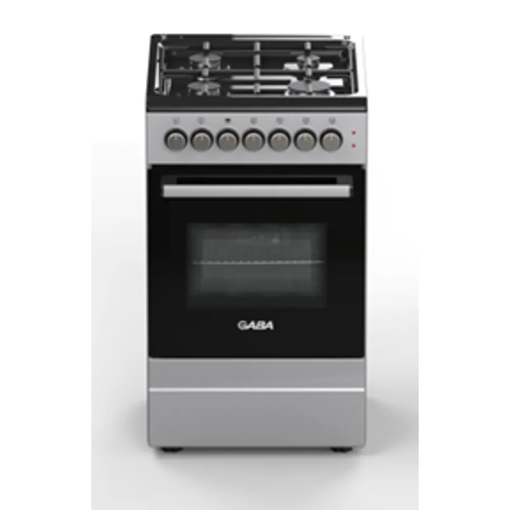 Gaba GOS-C5060GB zürke-fekete, szabadonálló, Kombinált tűzhely
