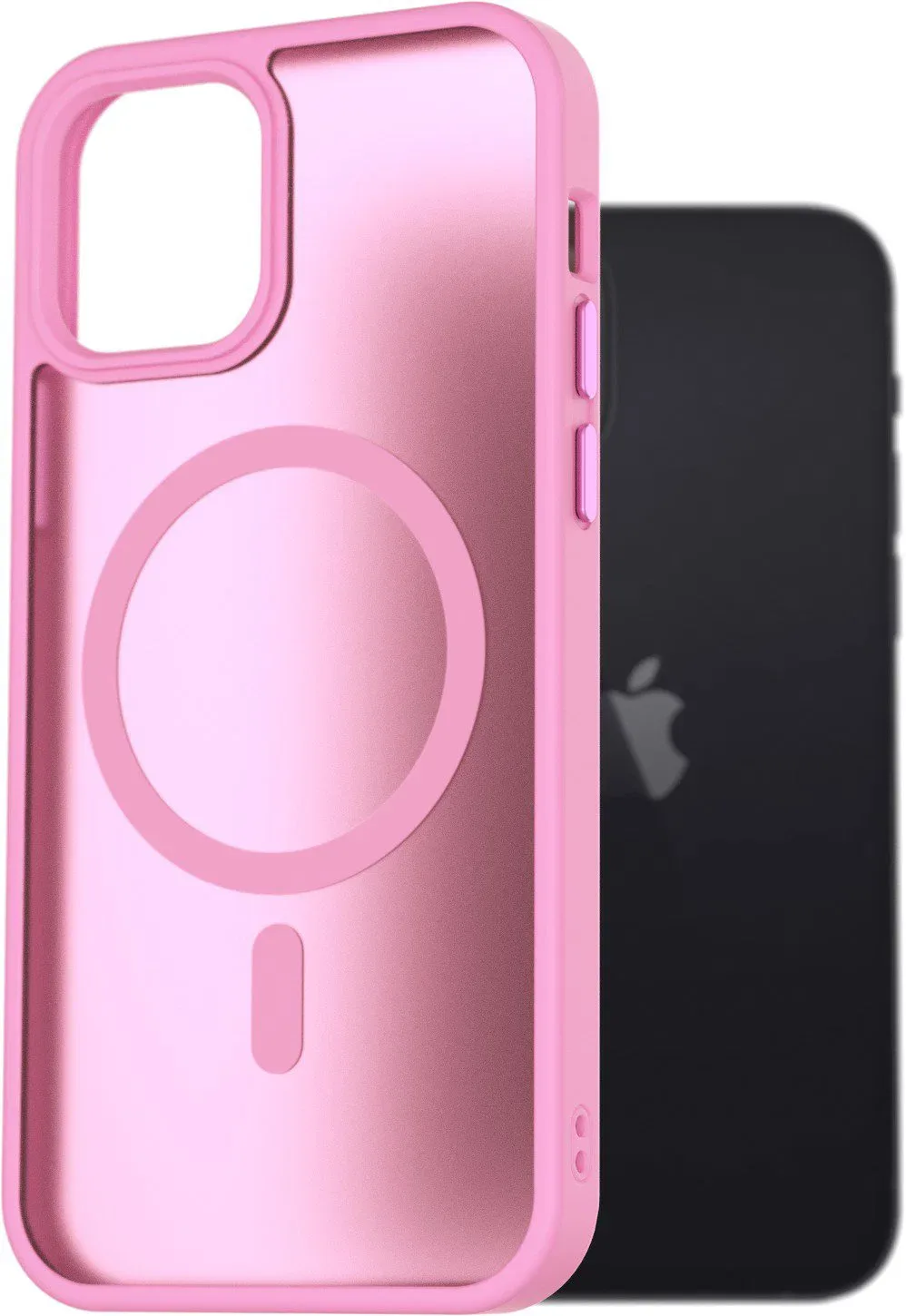 AlzaGuard Matte Case Compatible with Magsafe iPhone 12 / 12 Pro levendula-rózsaszín tok