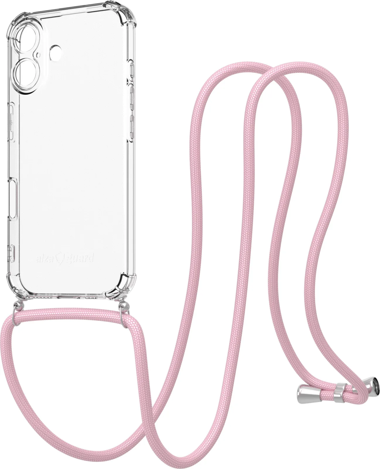 AlzaGuard Luxe Lanyard Case iPhone 16 rózsaszín tok