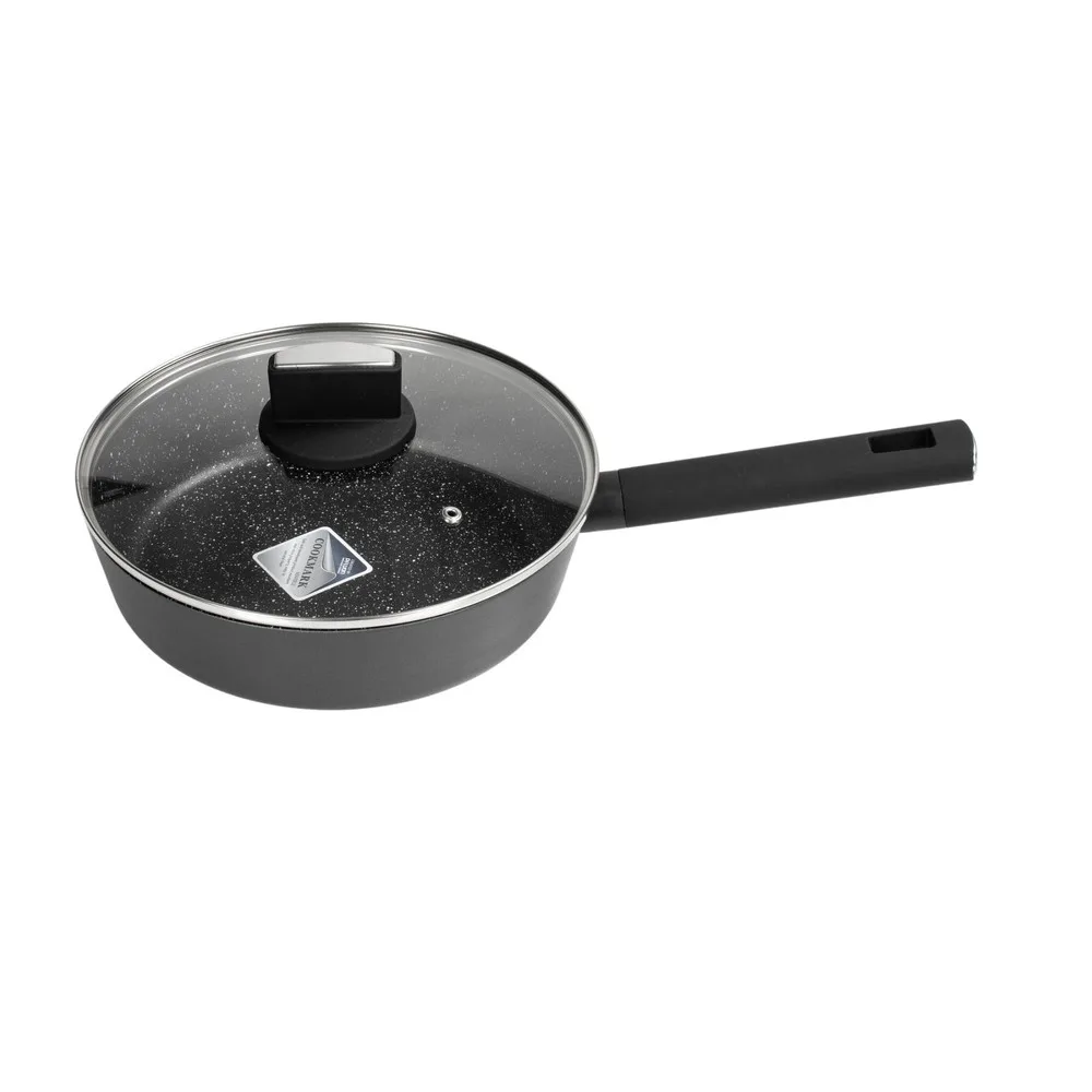 Zilan ZLN0874 Spotty Chef magasfalú serpenyő fedővel, 24 cm, 2,4 literes, tapadásmentes bevonat