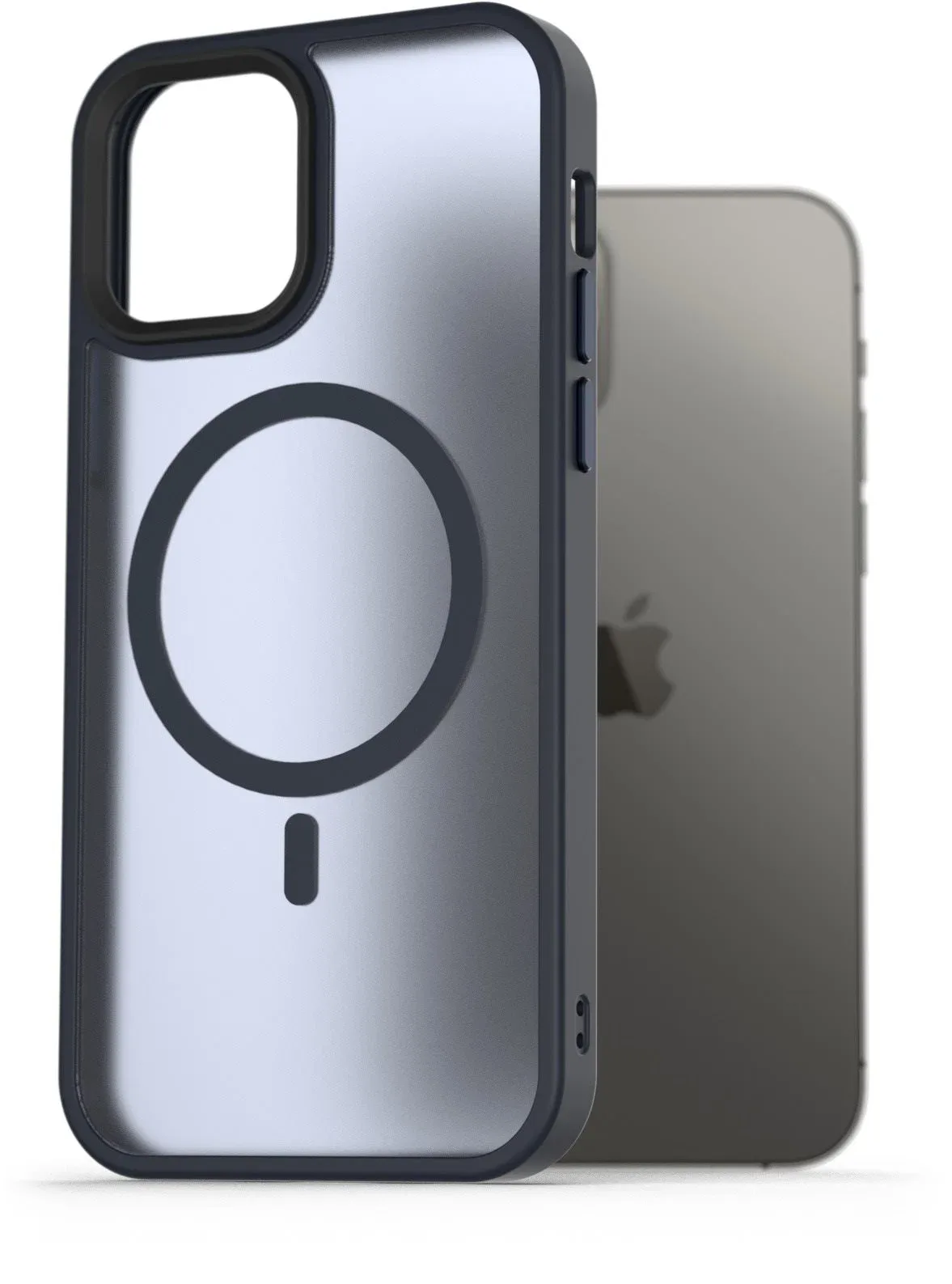 AlzaGuard Matte Case iPhone 12 / 12 Pro MagSafe sötétkék tok