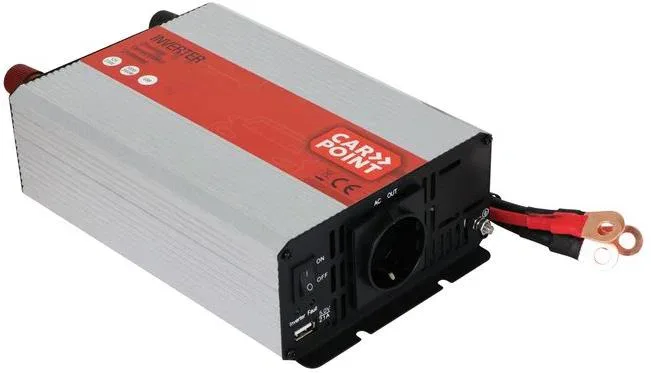 CARPOINT Feszültségátalakító, 12 V-230 V, 1000 W
