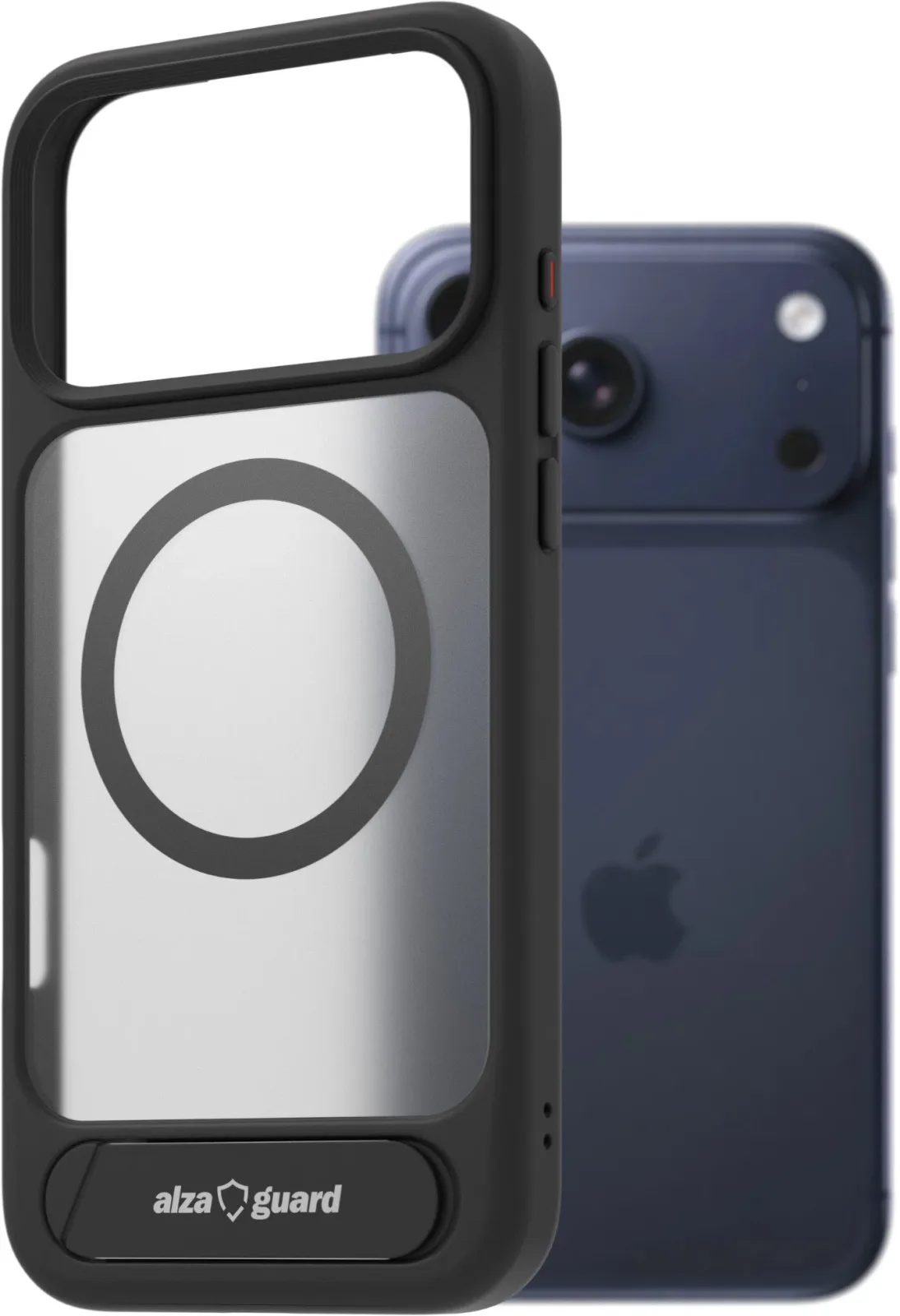 AlzaGuard Matte Case with Stand iPhone 17 Pro Max fekete MagSafe tok