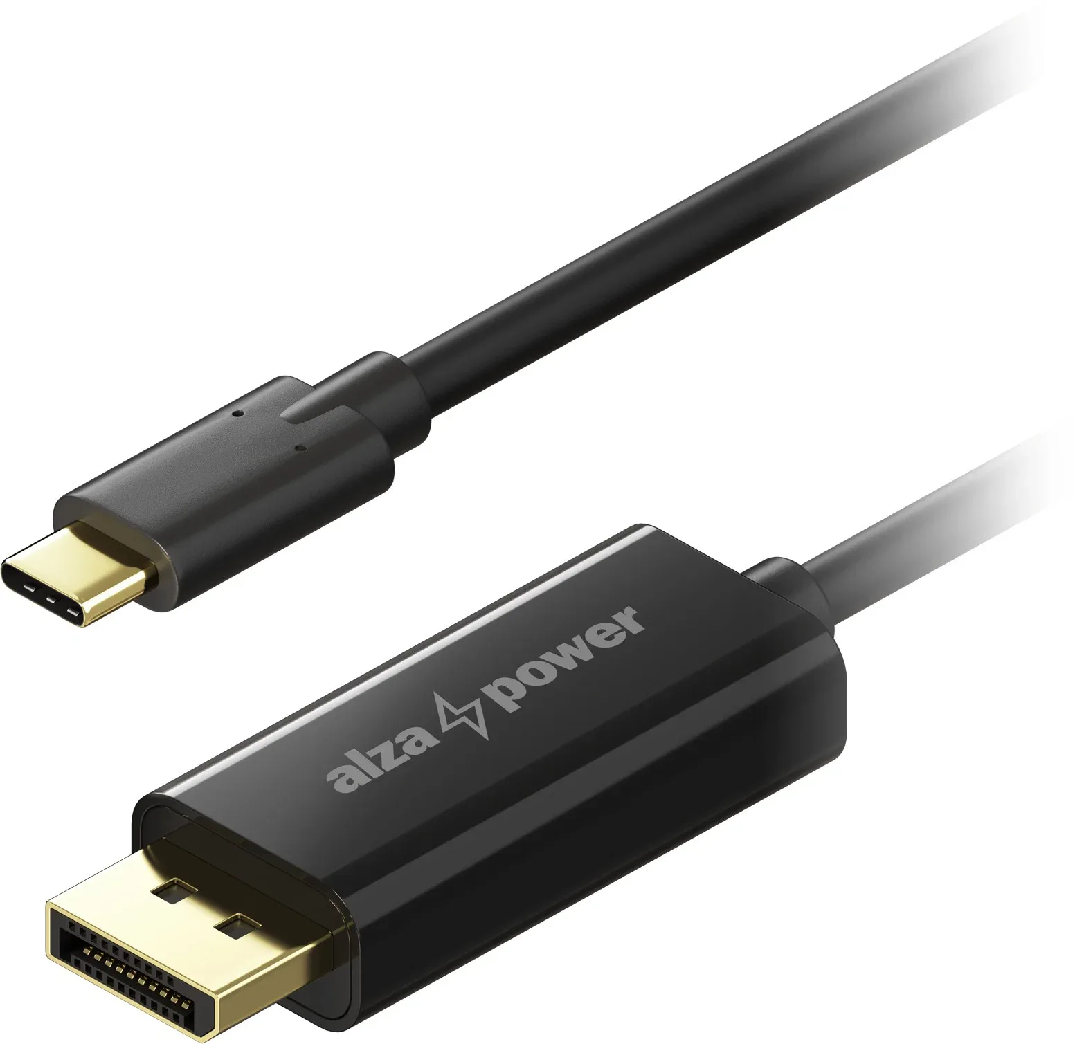 AlzaPower Core USB-C to DisplayPort 1.2 1m - fekete