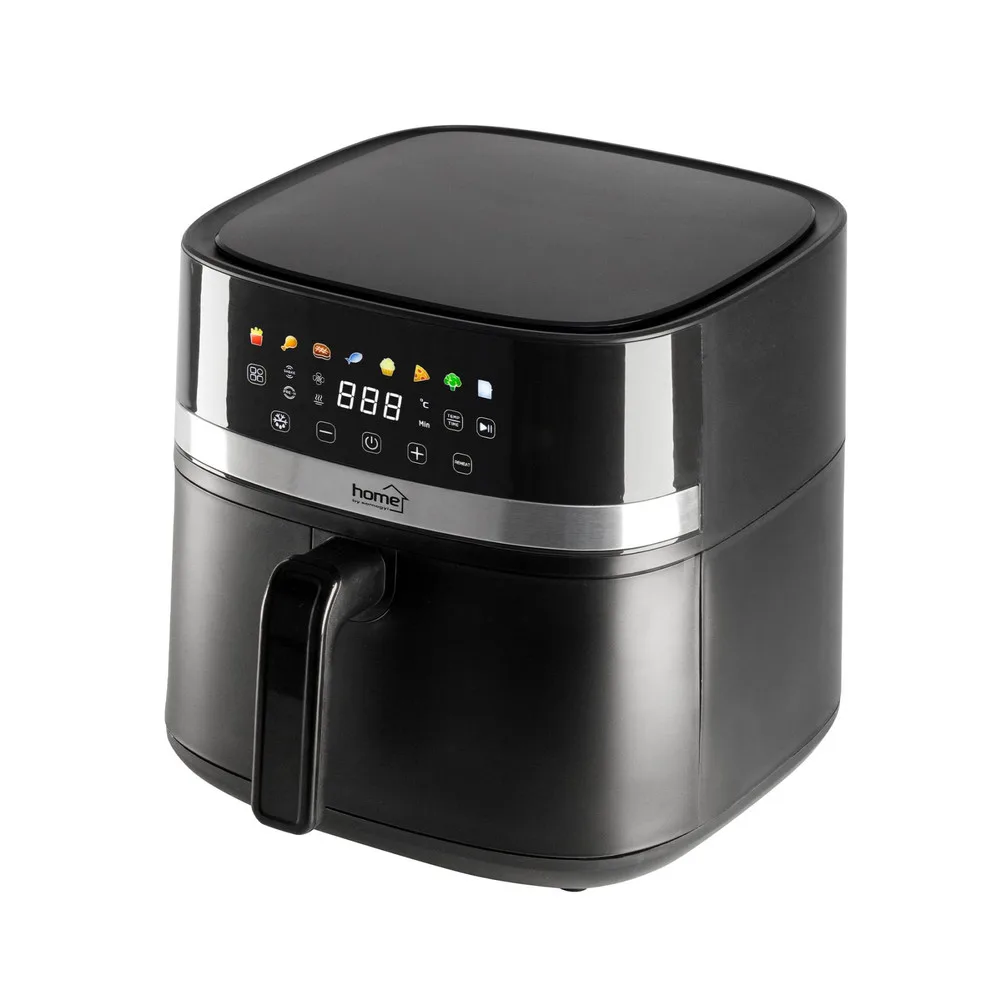 Home HGAF8 digitális air fryer, forrólevegős fritőz, 8 liter kapacitás, 2000 W, hőmérsékleti tartomány 80 – 200 °C