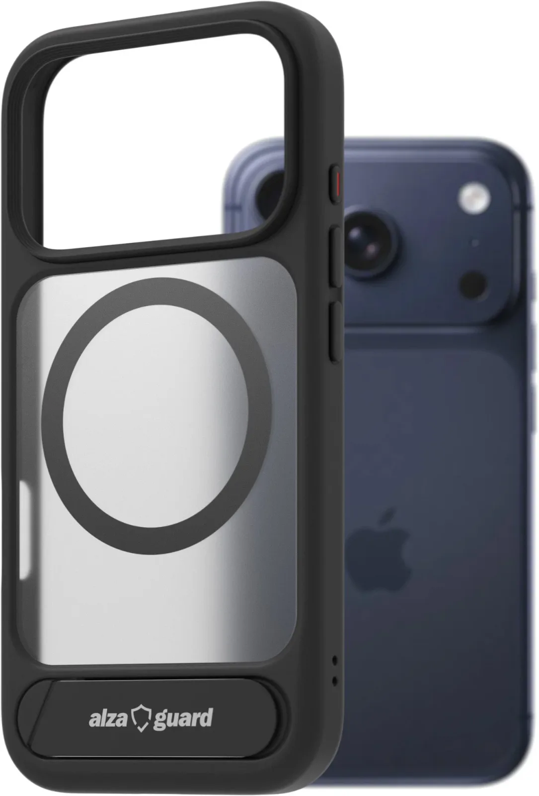 AlzaGuard Matte Case with Stand iPhone 17 Pro fekete MagSafe tok