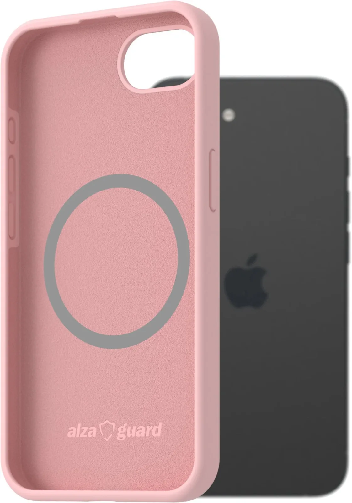 AlzaGuard Silicone Case Compatible with Magsafe iPhone 16e rózsaszín tok