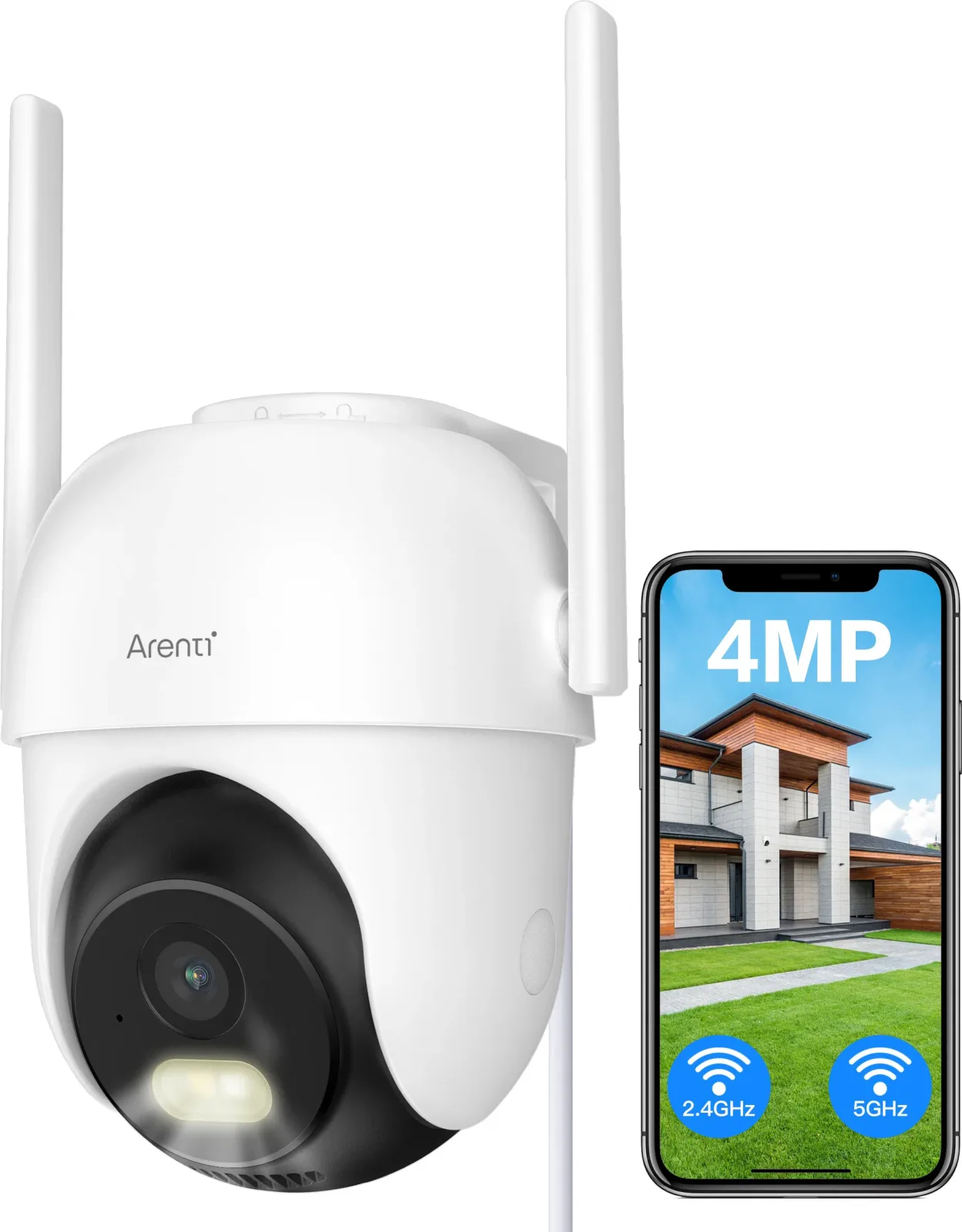 ARENTI Outdoor Wi-Fi 4MP/2.5K Pan-Tilt Camera