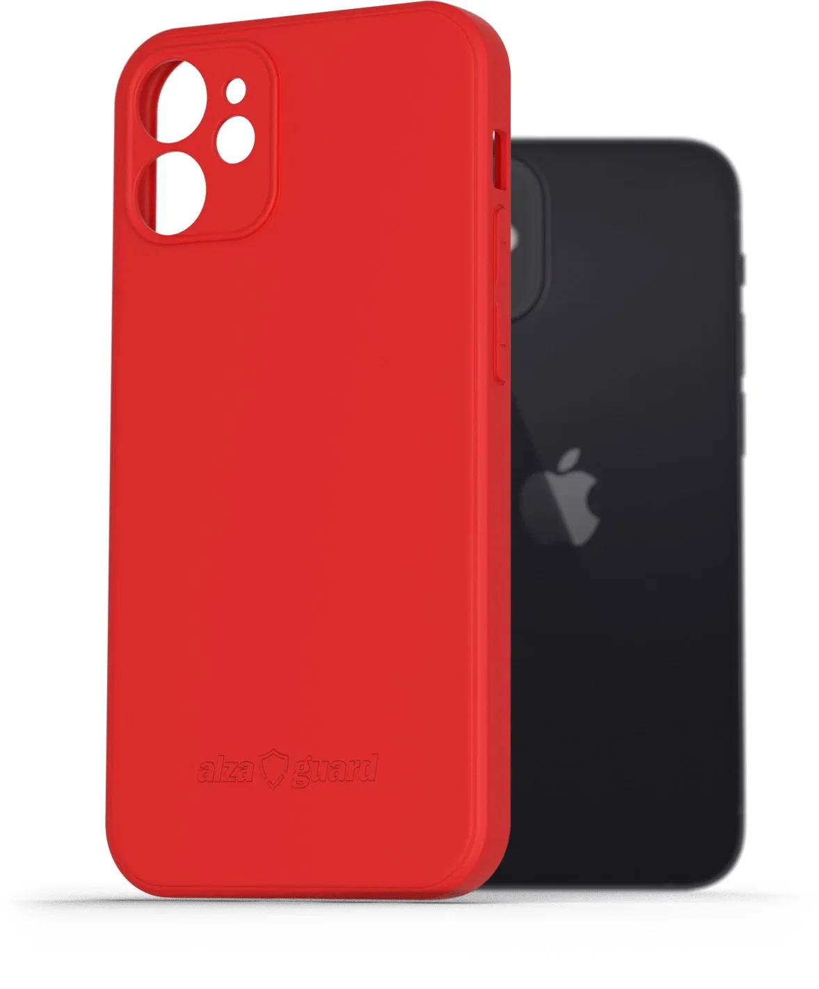AlzaGuard Matte iPhone 12 mini piros TPU tok