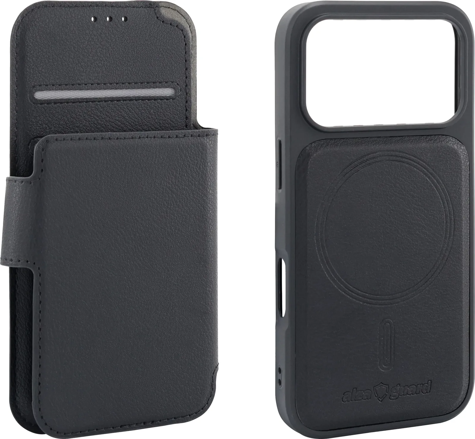 AlzaGuard MagWallet 2in1 Case Compatible with Magsafe iPhone 17 Pro fekete tok