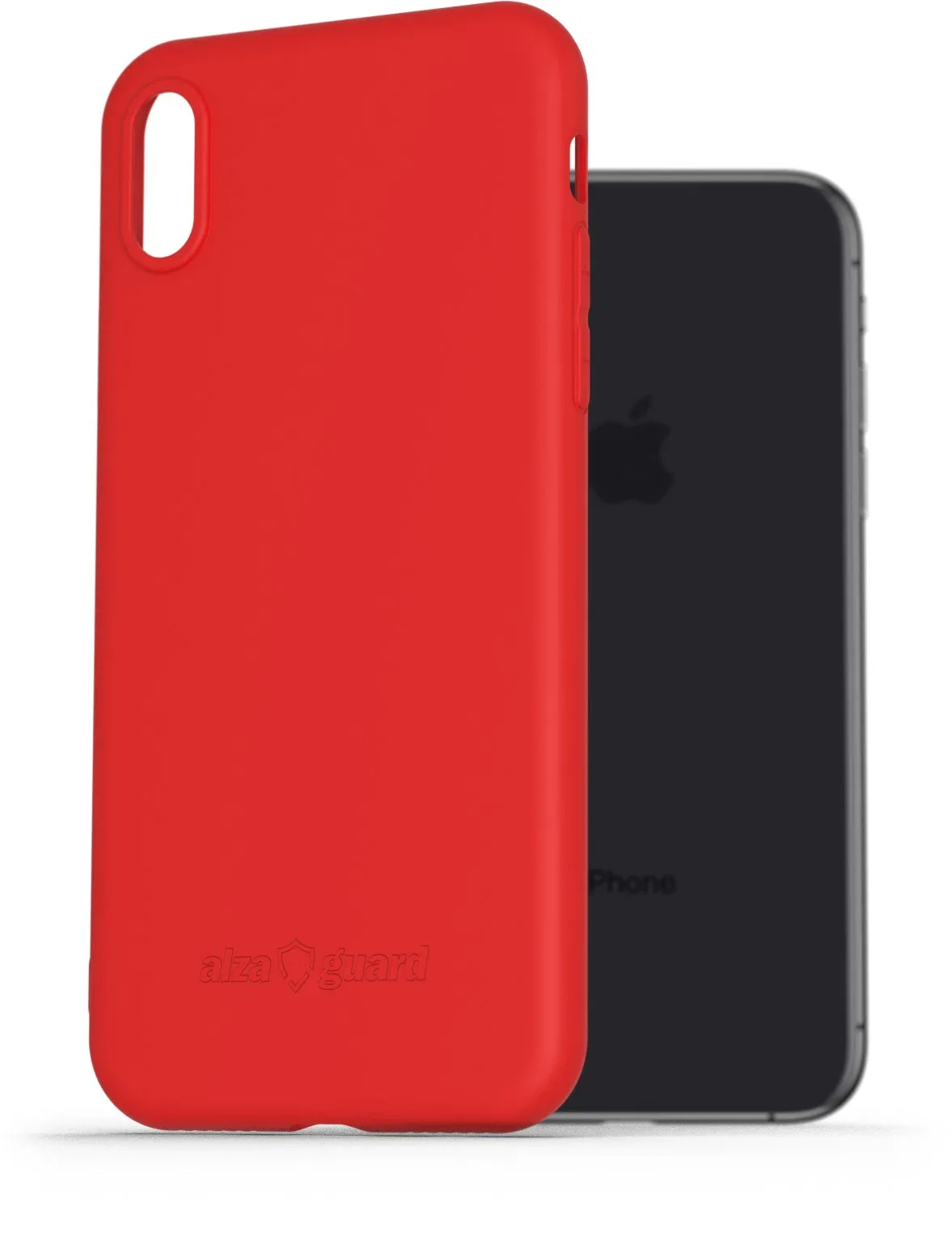 AlzaGuard Matte iPhone X/XS piros TPU tok