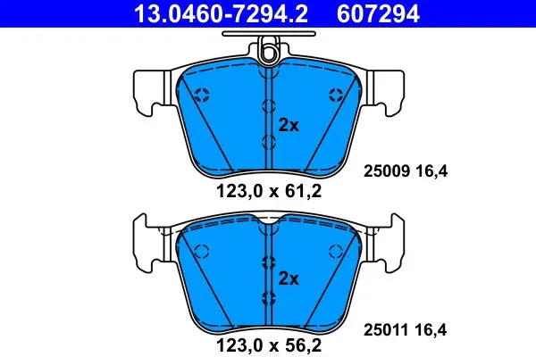 ATE PADS SU3 REAR 13.0460-7294.2