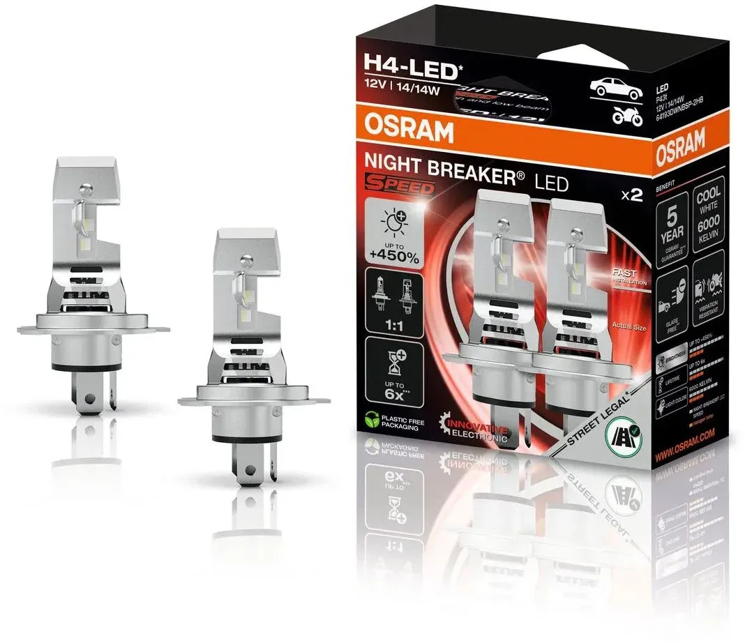 Osram Night Breaker LED Speed H4 +450%, Design 1:1, 2 db