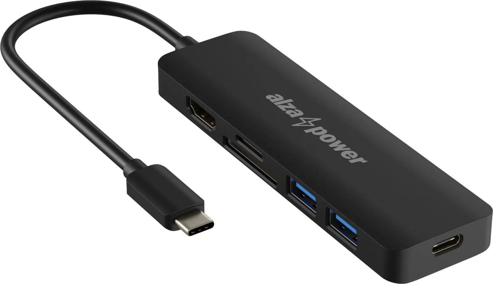 AlzaPower USB-C Dock Station 6in1 - fekete