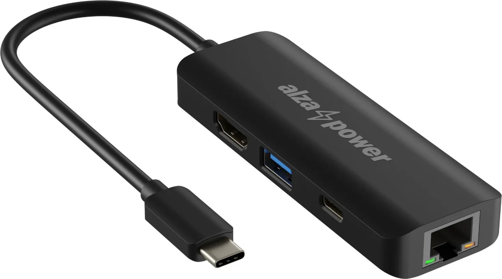 AlzaPower USB-C Dock Station 4in1 - fekete