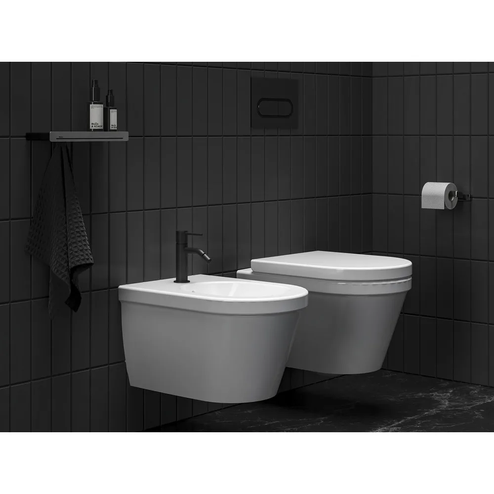 RAVAK X070281 Espirit álló bidécsaptelep 150 mm leersztő nélkül ES 056.20BLM, matt fekete