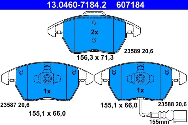 ATE PLATES OC2/SU2/YETI ATE 13.0460-7184.2