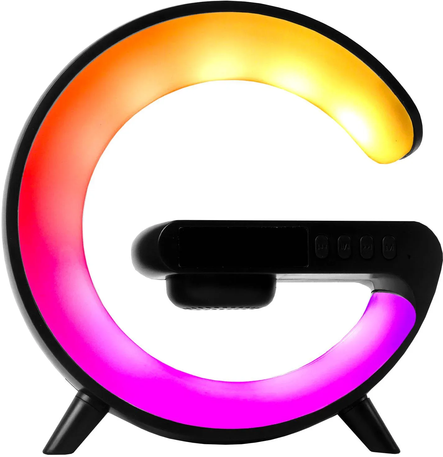 Aga RGB LED lámpa 5in1 vezeték nélküli töltővel - fekete