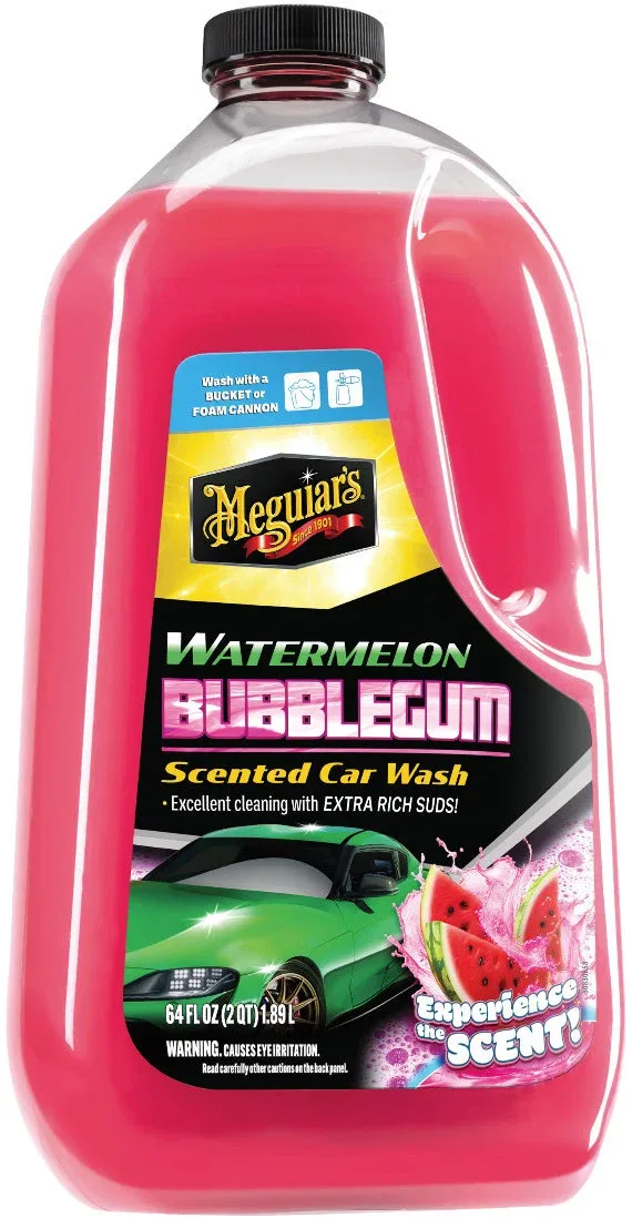 Meguiar's Watermelon Bubblegum Wash – erősen habzó autósampon görögdinnye rágógumi illattal, 1,89 l
