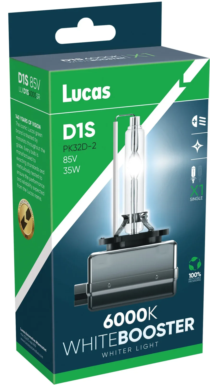 Lucas Lightbooster Blue D1S 35W 6000K